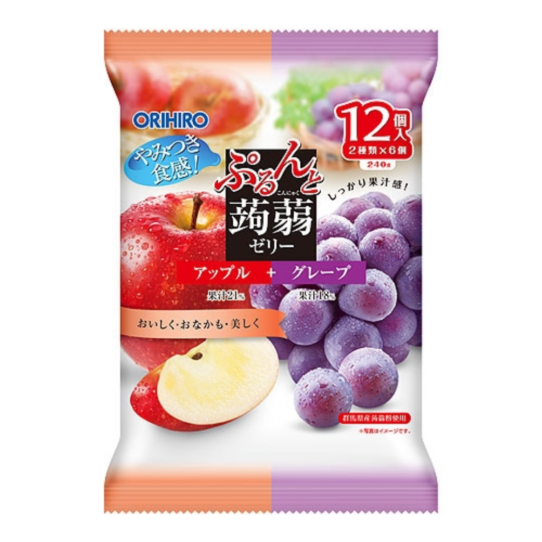 Purunto Konnyaku Jelly Apple and Grape 240g [BBD:28/Feb/2026]