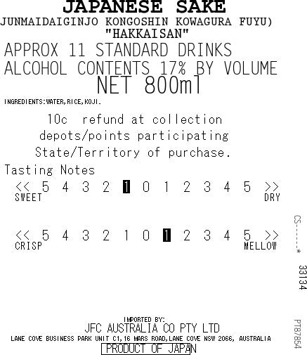 HAKKAISAN Kongoushin Junmai Daiginjo 800ml