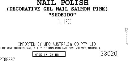 Gel Nail Salmon Pink 1p