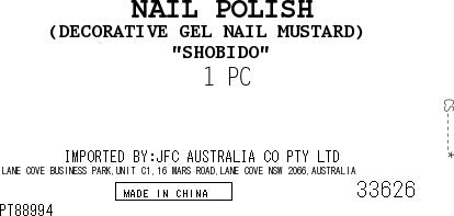 Gel Nail Mustard 1p