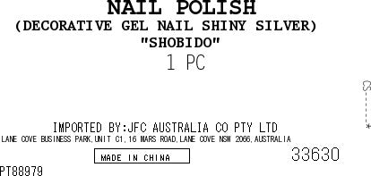 Gel Nail Shiny Silver 1p