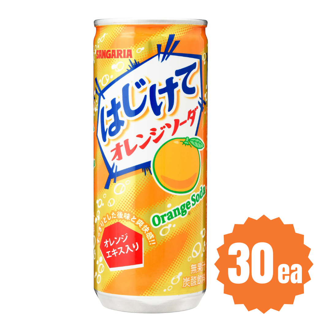SANGARIA Hajikete Orange Soda 250g x 30 [BBD:28/Feb/2026]