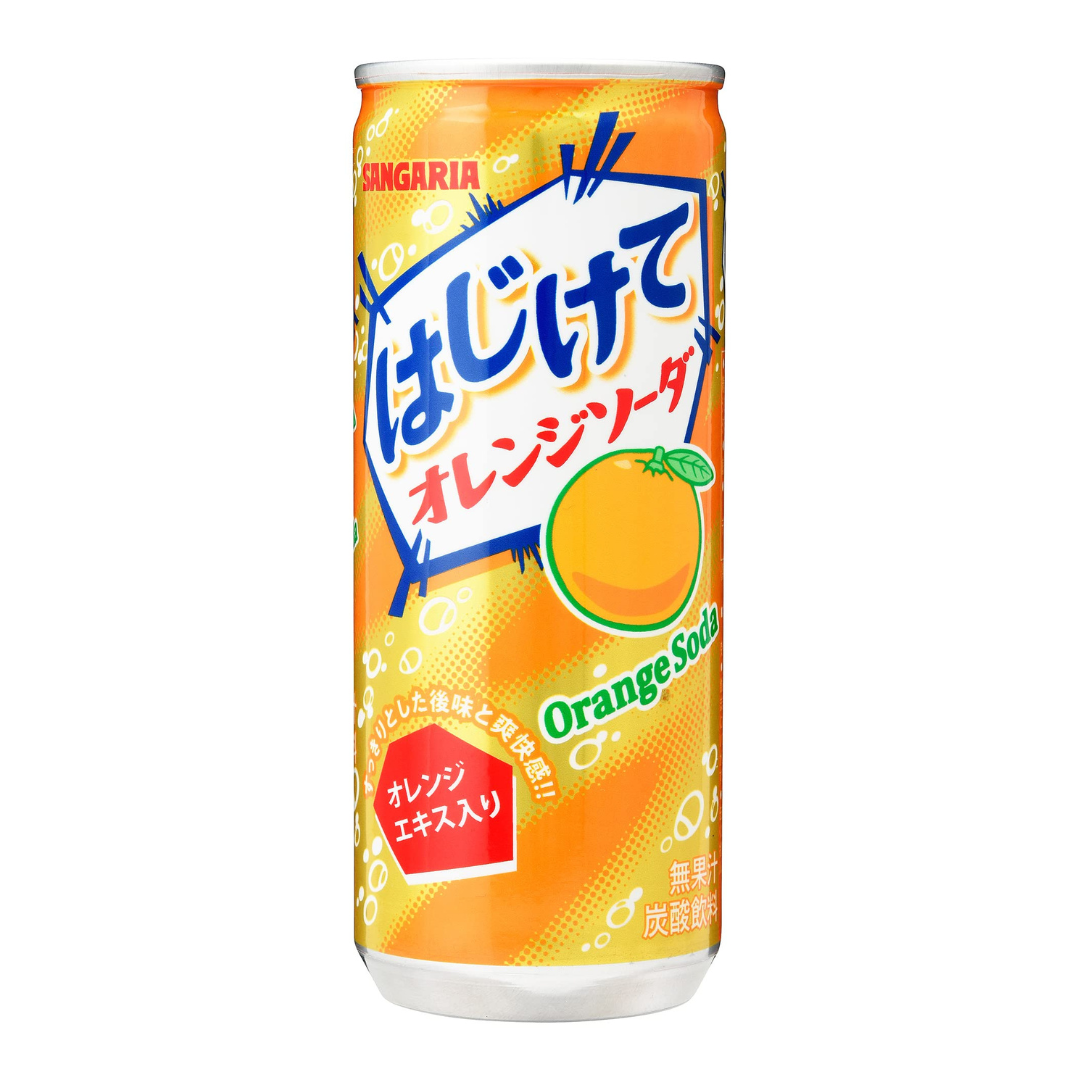 SANGARIA Hajikete Orange Soda 250g x 30 [BBD:28/Feb/2026]