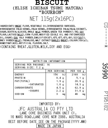 BOURBON Elise Matcha 115g