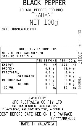 Black Pepper 100g