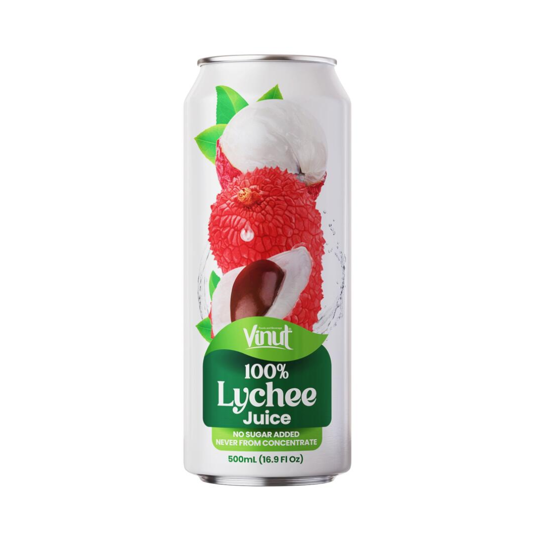 VINUT 100% Lychee Juice CAN 500ML