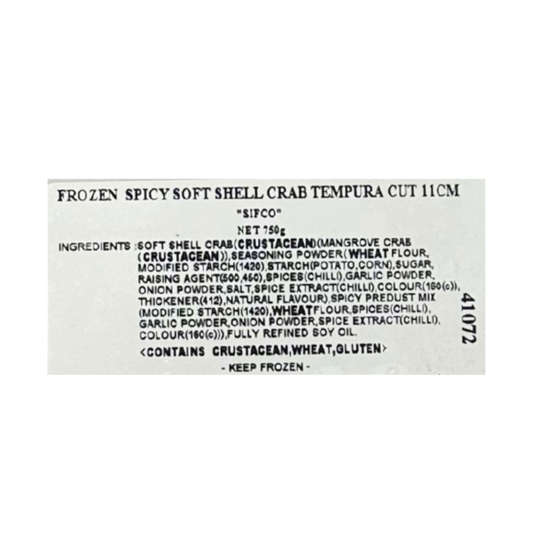 Spicy Soft Shell Crab Tempura Cut 750g
