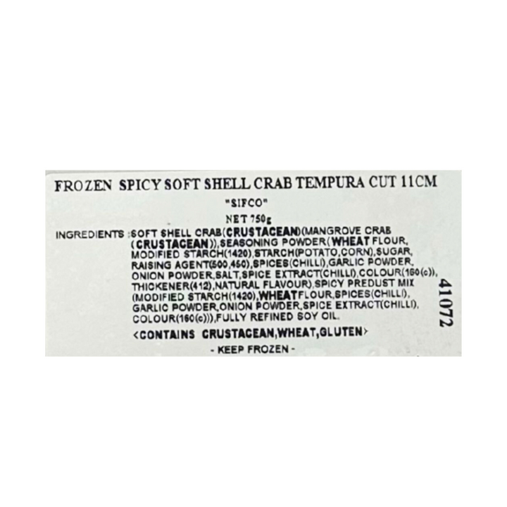 Spicy Soft Shell Crab Tempura Cut 750g