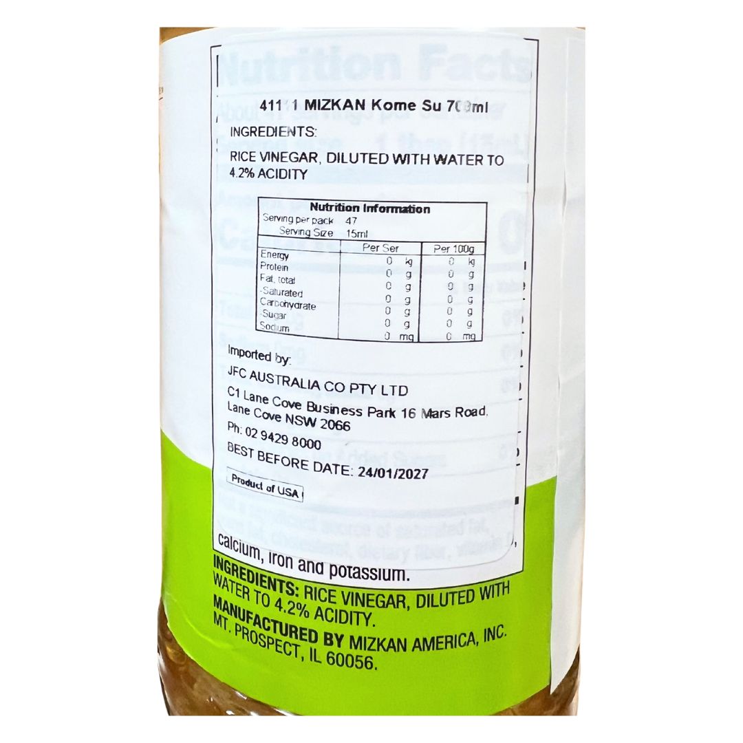 MIZKAN Kome Su 710ml (Plastic bottle)