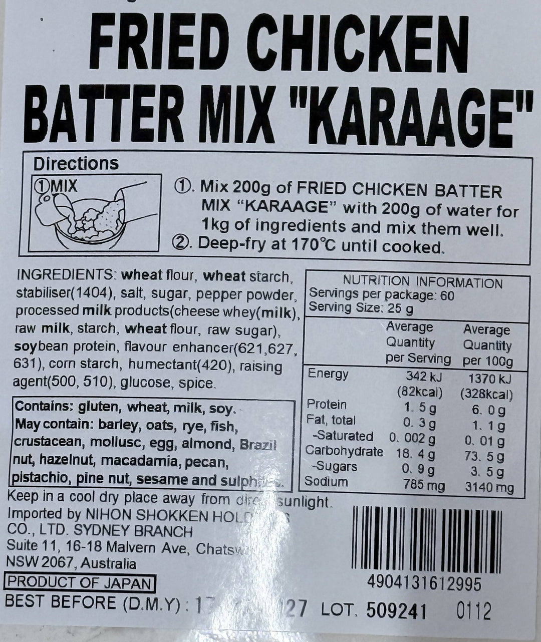 SHOKKEN Karaage Batter Mix Special 1.5kg