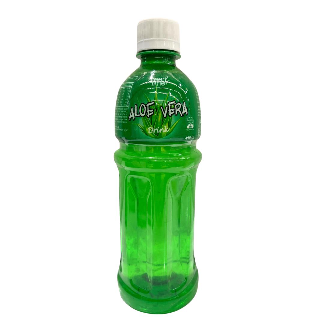 GREEN TIME Aloe Vera Drink Original 490ml x 24
