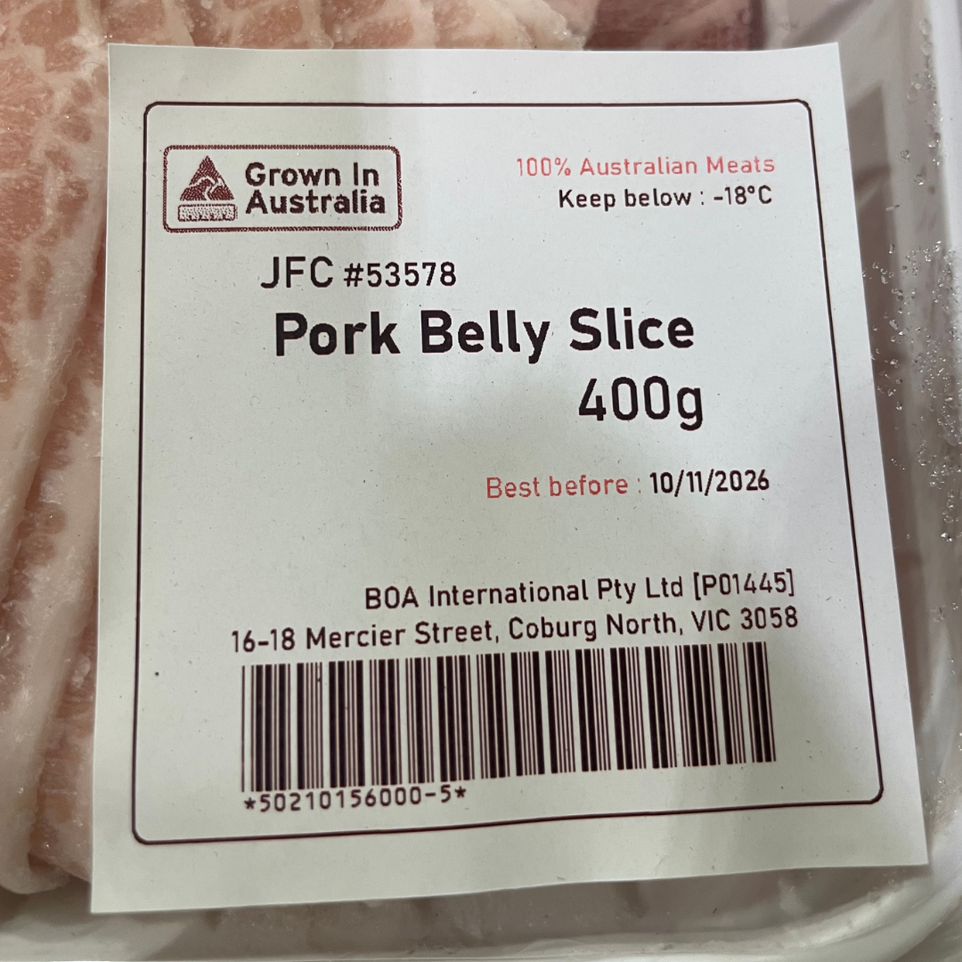 Pork Belly Slice (2mm) 400g