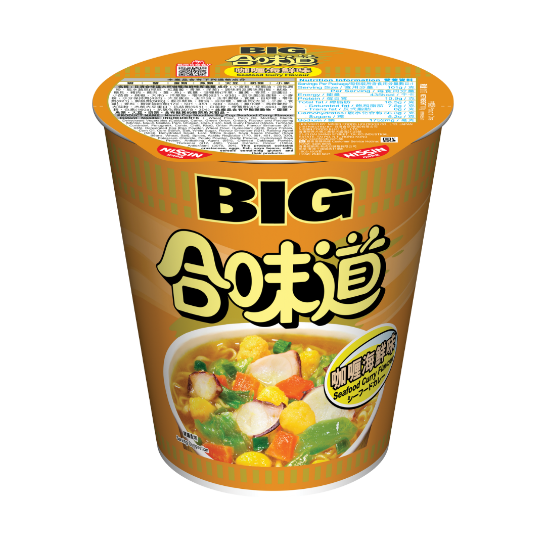 NISSIN BIG Cup Seafood Curry Flavour 101g