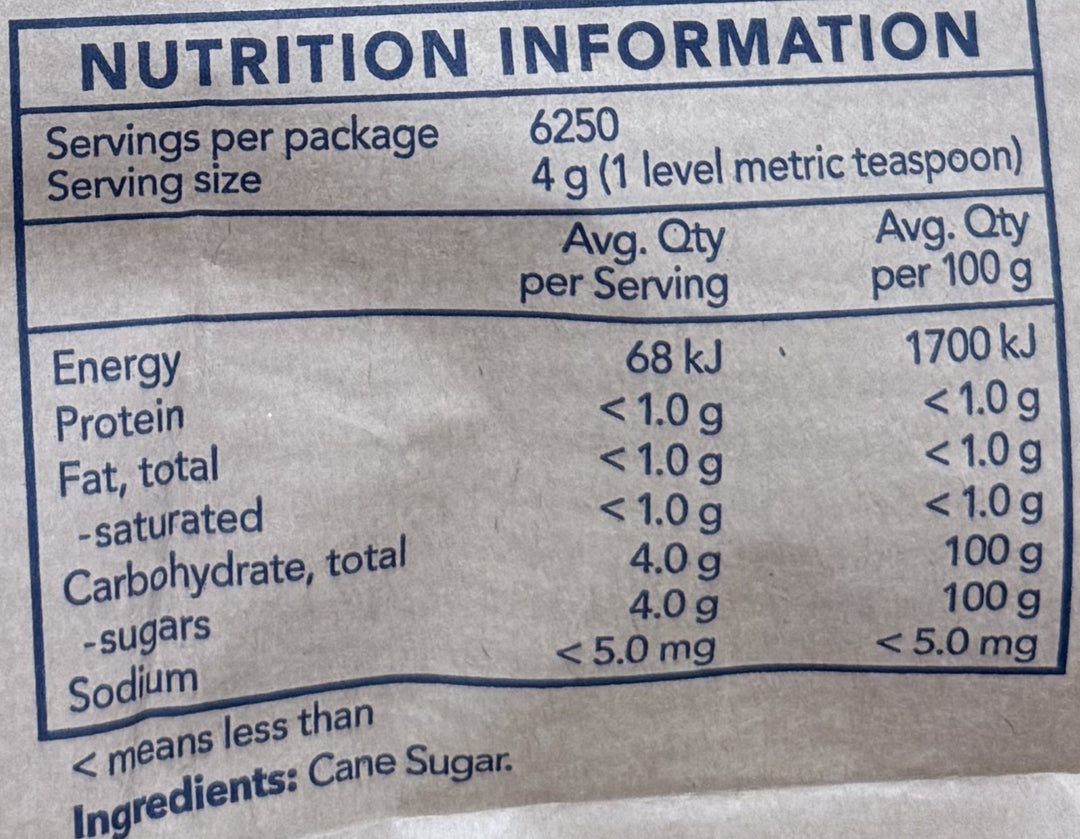 Graded White Sugar 25kg
