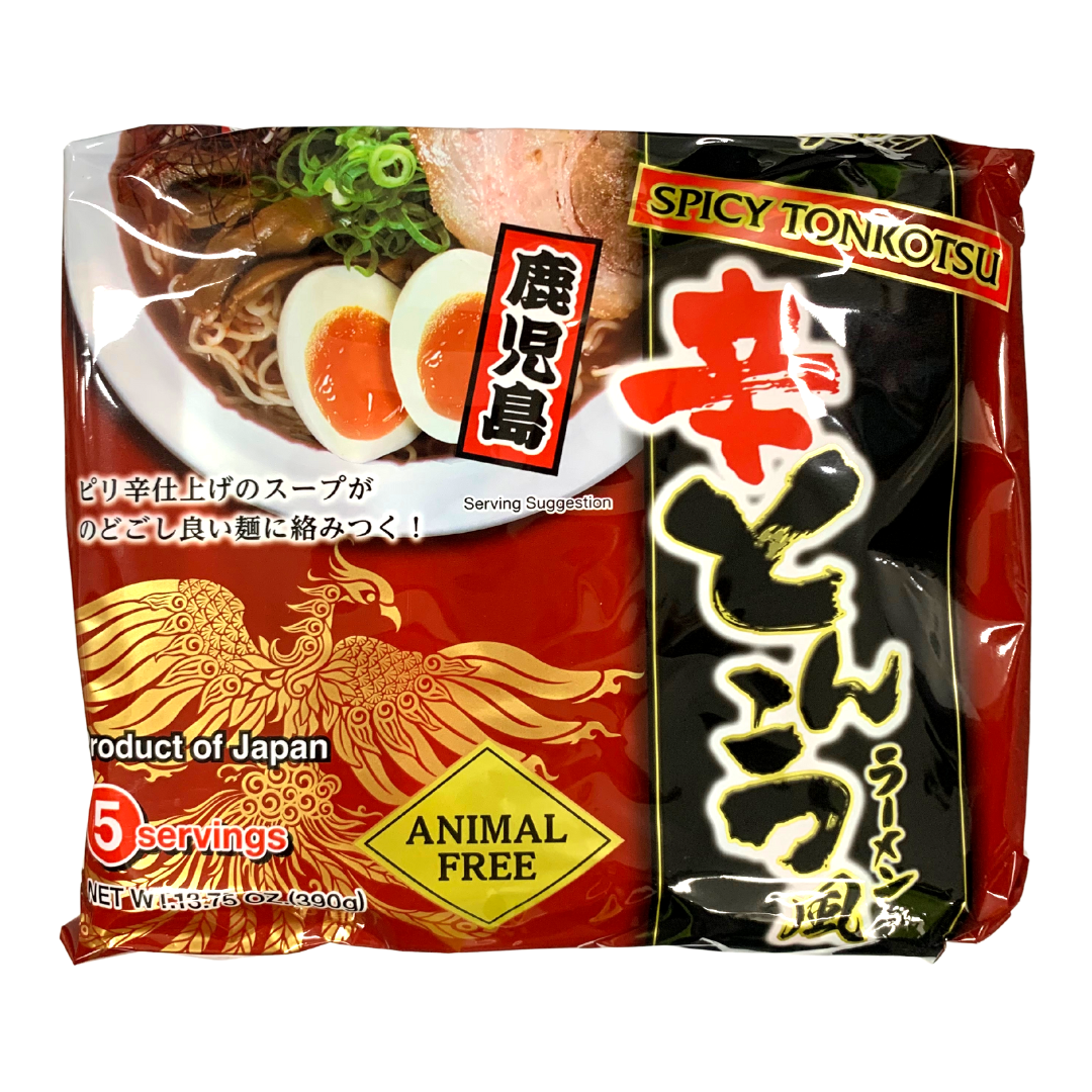 Kagoshima Tonkotsu-fu Ramen Spicy 5pc 390g Animal Free