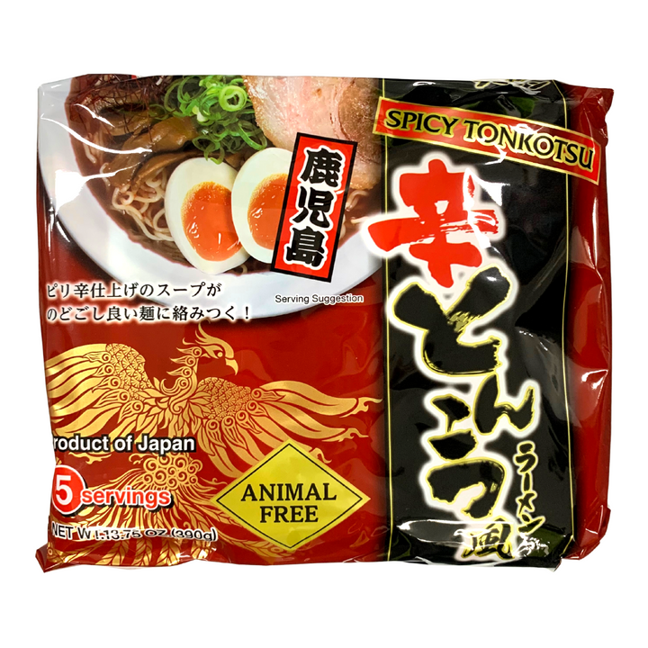 Kagoshima Tonkotsu-fu Ramen Spicy 5pc 390g Animal Free