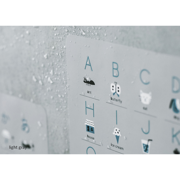 Hiragana and ABC chart Poster Set Light Gray