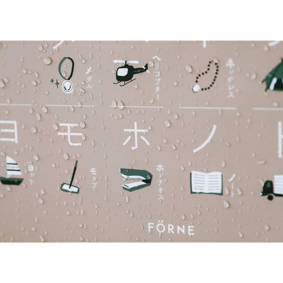 Katakana Poster Beige