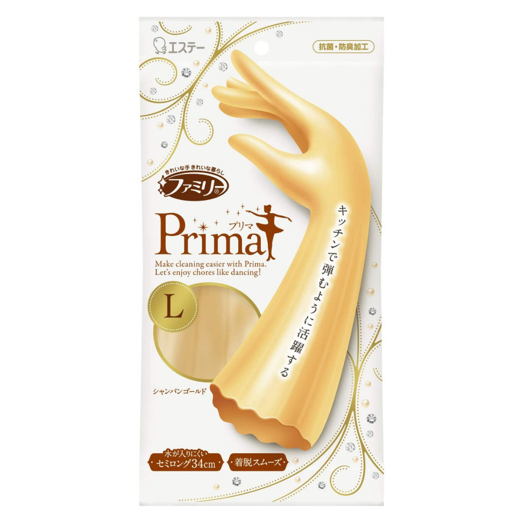 PRIMA Washing Gloves L size Champagne Gold 1pc