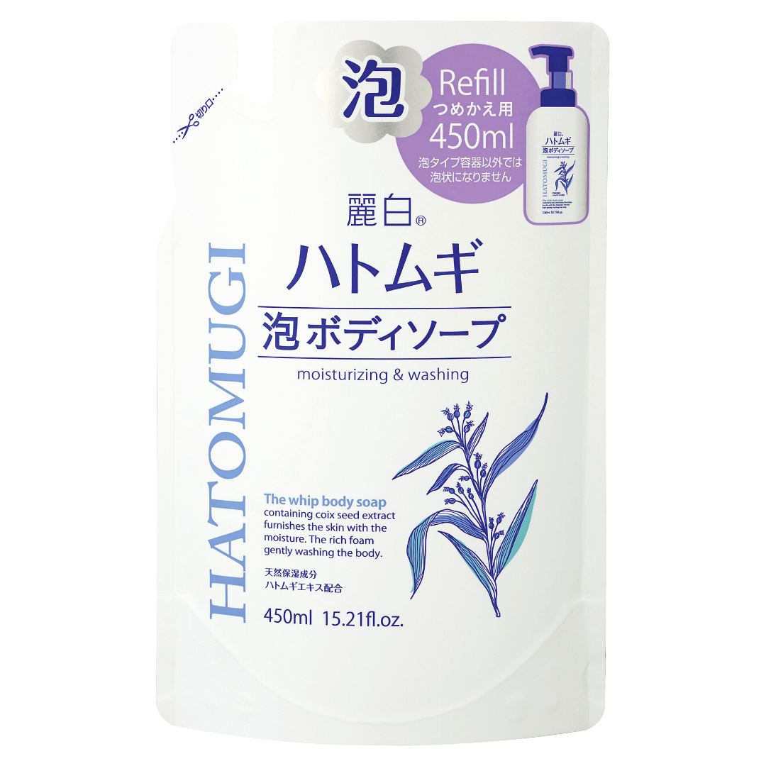 HATOMUGI Whip Body Soap Refill 450ml