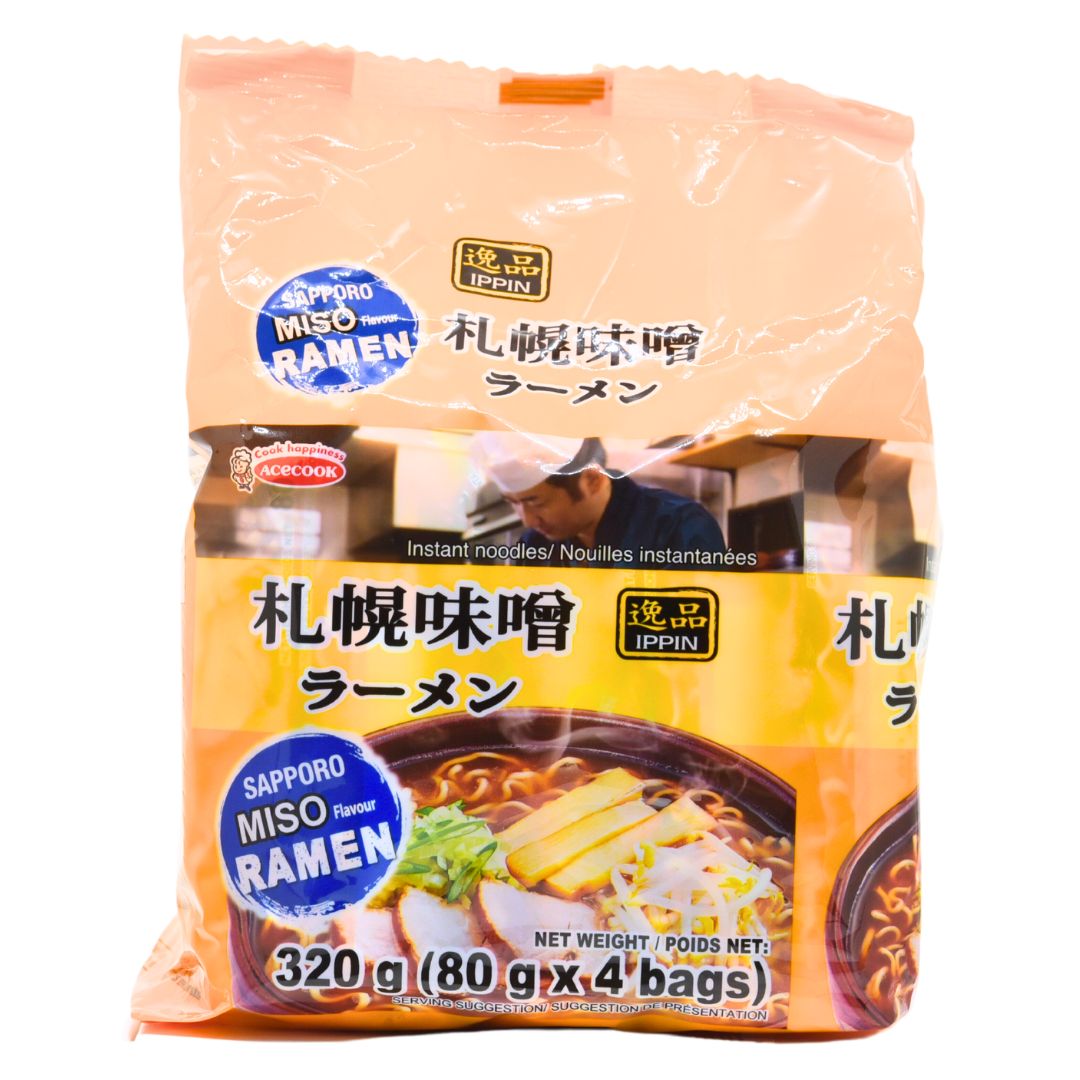 IPPIN Sapporo Miso Ramen in Bag 82g x 4 bags