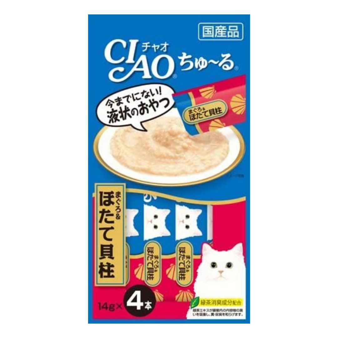 CIAO Chu-ru Tuna and Scallop 56g (pet food)