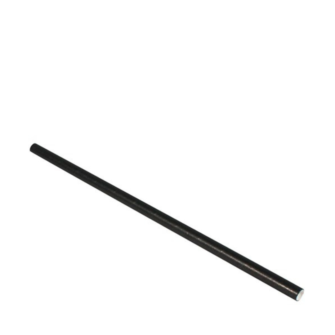 Paper Straw Black 250pc